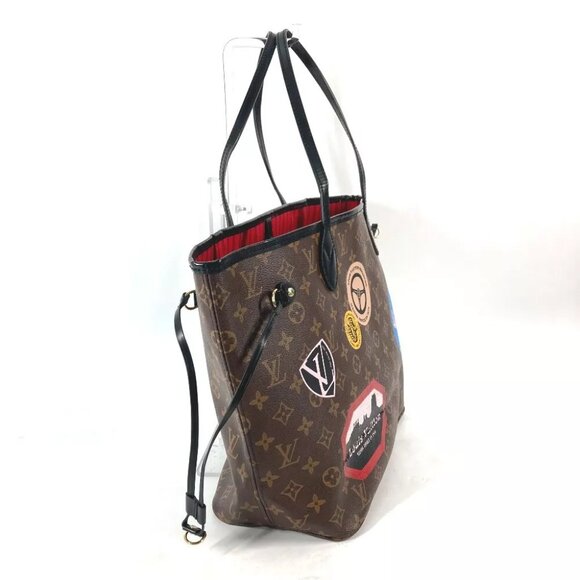LOUIS VUITTON M42844 My Monogram World Tour Neverfull MM Tote Bag Shoulder Bag - Picture 3 of 16